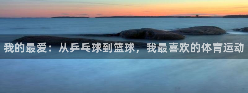 MK体育官网下载平台注册：我的最爱：从乒乓球到篮球，